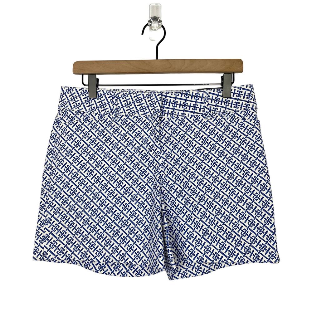 The Limited NEW Royal Tiles Blue Print Tailored Preppy Chino Summer Shorts
